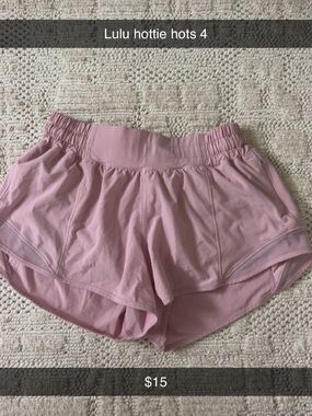 lululemon Pink Hottie Hots, 2.5 inch low rise